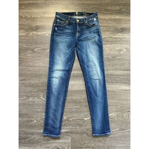 7 For All Mankind The Slim Cigarette Skinny Blue Jeans Size 27